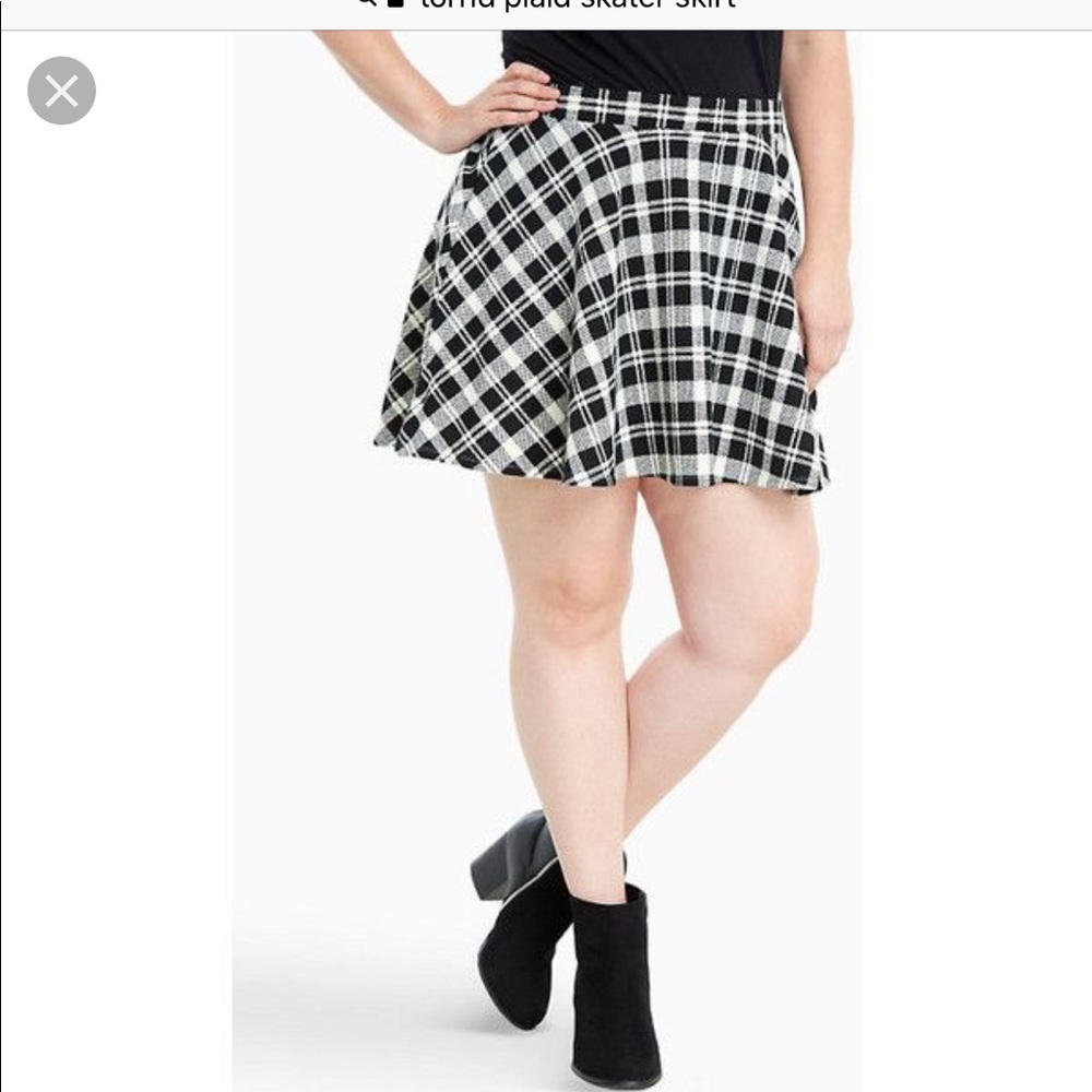 Plaid skater skirt